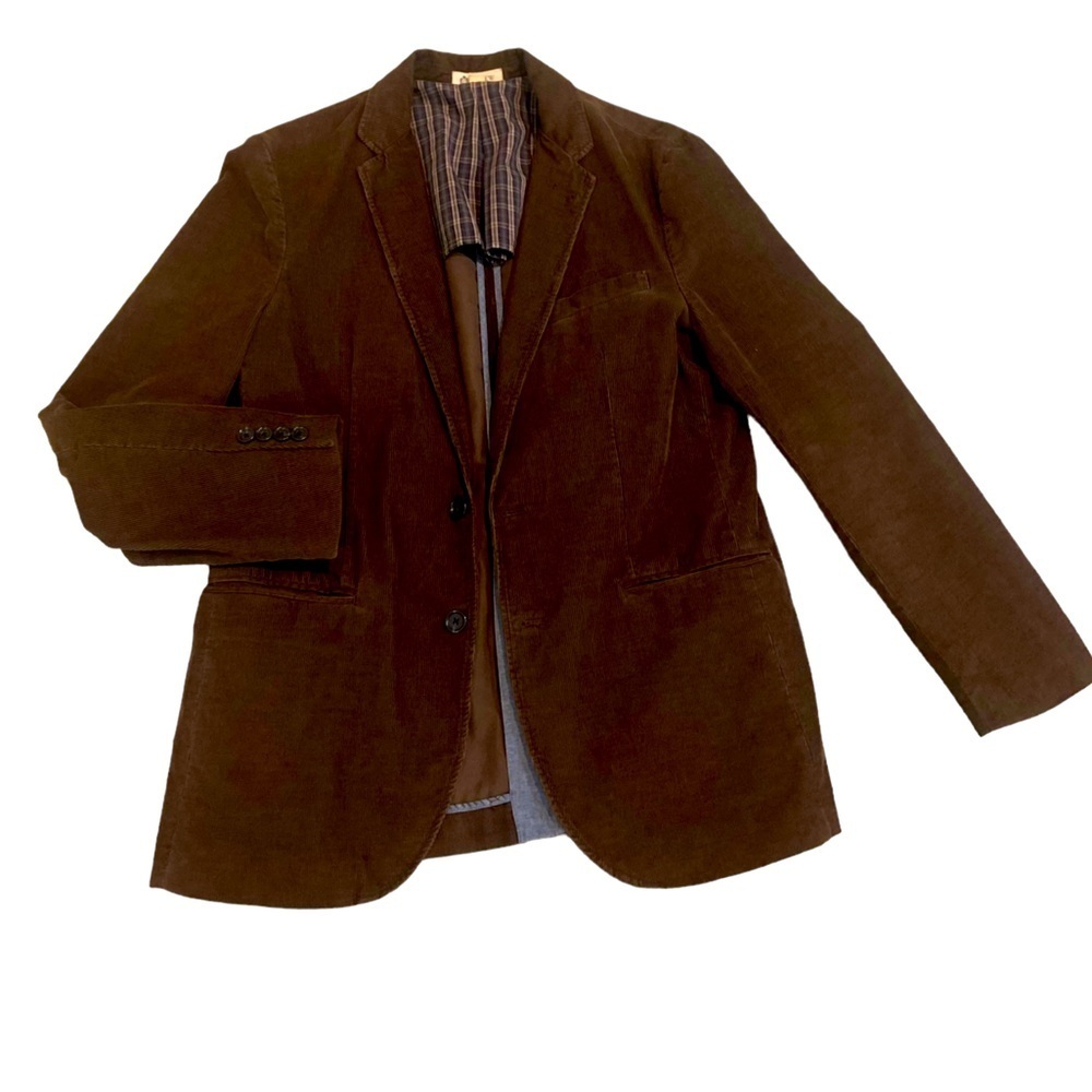 Men’s j crew brown 100% cotton corduroy sports jacket internal pockets medium